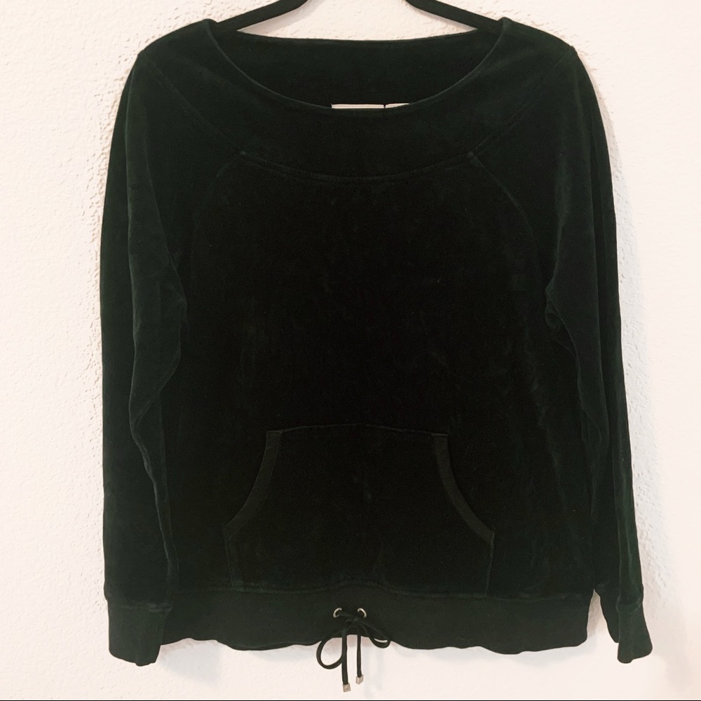 velvet black sweatshirt